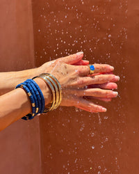 The Seville Pearl Bracelet Set- Navy View 3