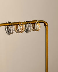 Pave Amalfi Huggies- Gold (Ships Late October) View 4
