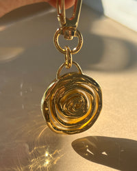 Rosette Coil Key Chain- Gold view 2