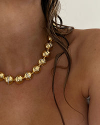 Oversized Ball Chain Necklace- Silver View 2
