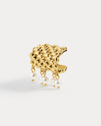 The Palma Pearl Ear Cuff- Gold