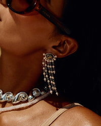The Luv Aj Palma Pearl Studs on model View 5