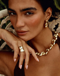 The Palma Ring Set- Gold view 2