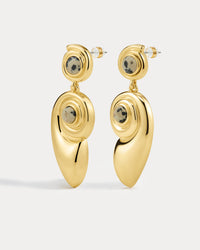 The Palma Shell Statement Earrings- Gold