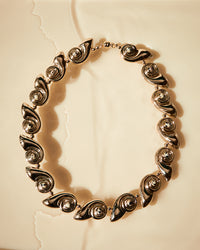 The Luv Aj Palma Shell Statement Necklace in Gold, flat lay photo View 3