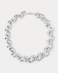 The Palma Shell Statement Necklace- Silver