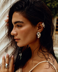 The Palma Shell Studs- Gold (Ships Early June) view 2