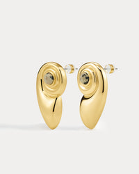The Palma Shell Studs- Gold (Ships Early June)