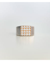 The Pave Square Signet Ring view 2