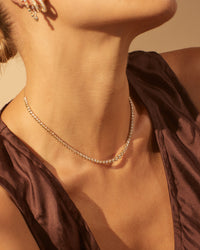 The Pia Tennis Necklace View 2