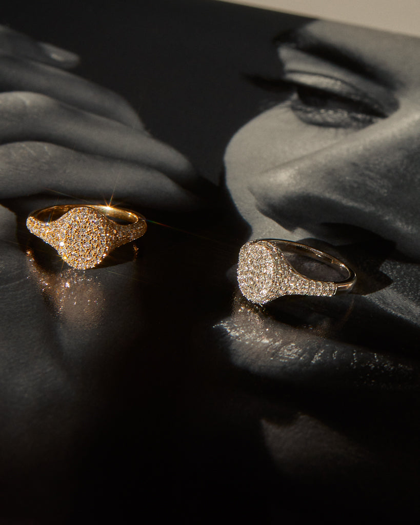The Perfect Pave Signet Ring | Luv Aj