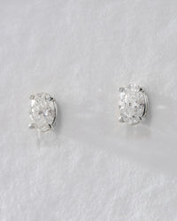 The Ultimate Oval Solitaire Studs view 2