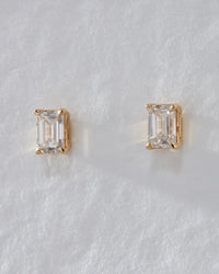 The Ultimate Emerald Solitaire Studs view 2