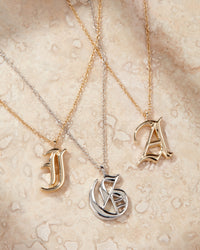 The Initial Charm Necklace [Old English] View 5