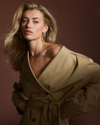 Amalfi Tube Hoops- Gold view 2