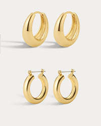 Baby Amalfi & Marbella Hoops - Gold View 1
