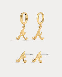 Bijoux MLB Logo Earrings Bundle - Gold View 1