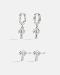 Bijoux MLB Logo Earrings Bundle - Silver View 3