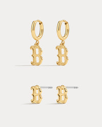 Bijoux MLB Logo Earrings Bundle - Gold View 7