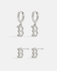 Bijoux MLB Logo Earrings Bundle - Silver View 2