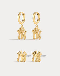 Bijoux MLB Logo Earrings Bundle - Gold View 8