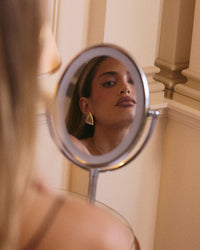 The Luv Aj Bianco Nero Studs in Gold on Model View 3