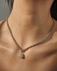 The Luv Aj Fine Diamond Georgian Pendant on model  View 6