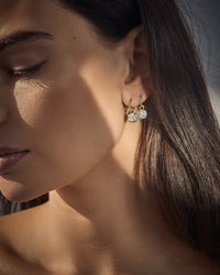 The Luv Aj Fine Georgian Hoop Earrings on model View 4