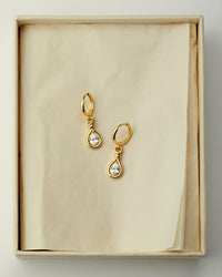 The Luv Aj Georgia Stone Knot Hoops flat lay photo View 3
