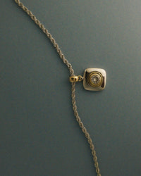 The Luv Aj Luna Bezel Pendant necklace flat lay photo in gold View 3