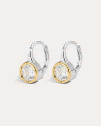 The Luv Aj Marais Hook Earrings in Silver on white background View 1