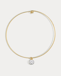 The Luv Aj Marais Pendant Wire Necklace in Gold on a white background View 1