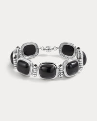 The Luv Aj Midnight Mesa Bracelet in Silver on White Background View 1