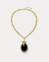 The Luv Aj Midnight Mesa Pendant Necklace in Gold on white background View 1