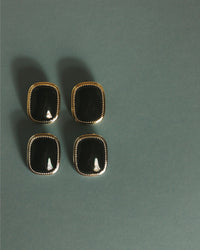 The Luv Aj Midnight Mesa Statement Studs in Gold and Silver View 3