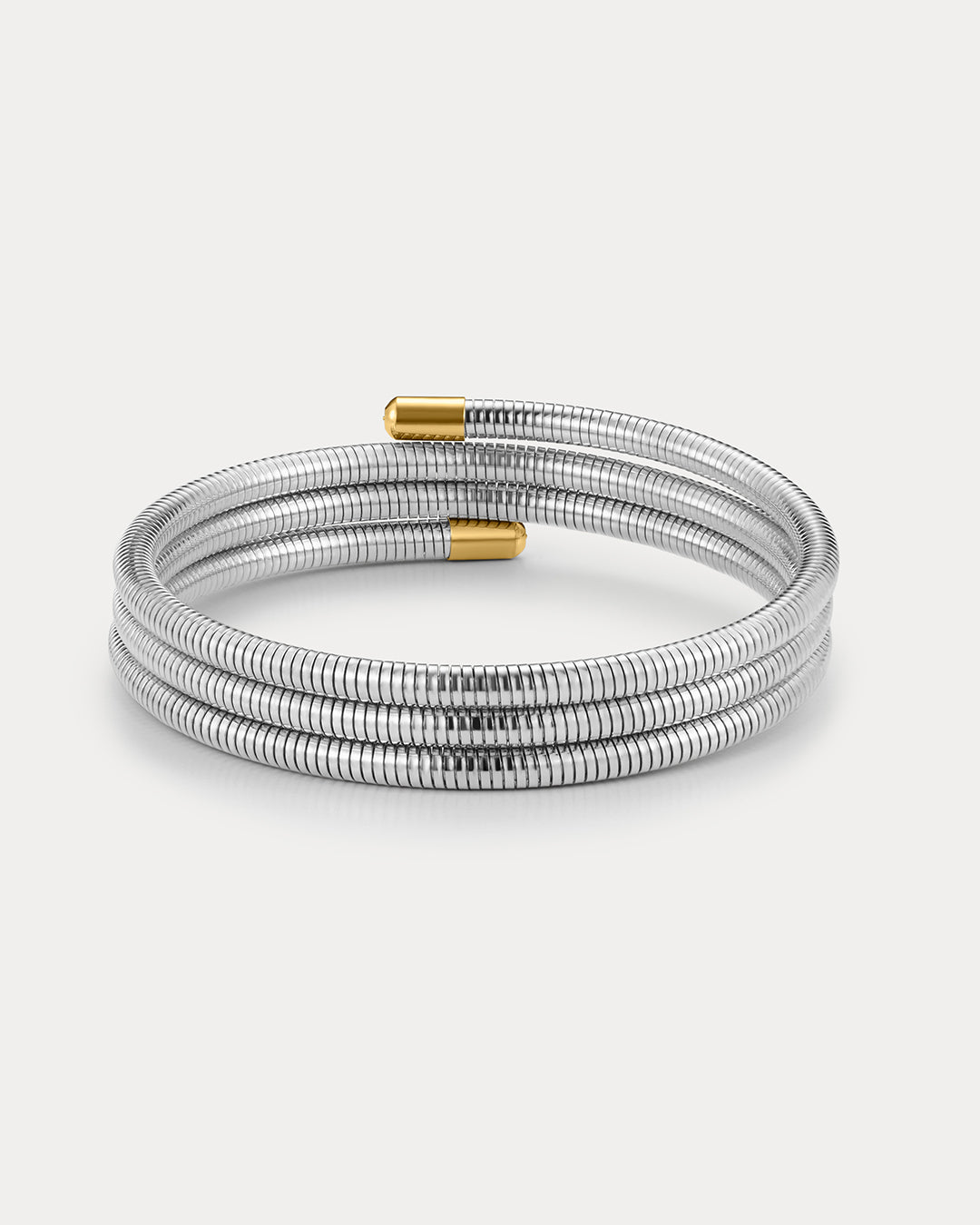 The Luv Aj Mini Palais Flex Snake Chain Bracelet- Silver | Luv Aj