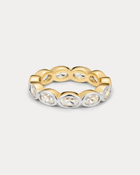 The Luv Aj Palais Eternity Ring in Gold on White Background View 1