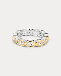 The Luv Aj Palais Eternity Ring in Silver on white background View 1