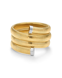 The Luv Aj Palais Snake Chain Bracelet in Gold on white background View 1