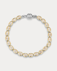 The Luv Aj Palais Tennis Bracelet in Silver on white background View 1