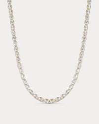 The Luv Aj Palais Tennis Necklace in Gold on white background View 1