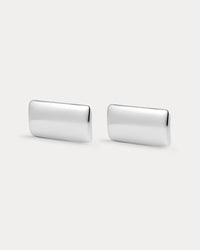 The Luv Aj Solstice Metal Studs in Silver on White Background View 1