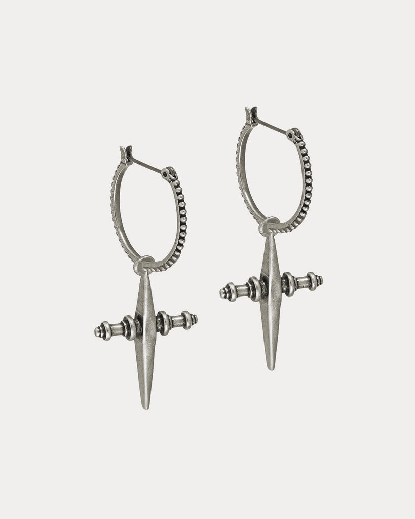 Cross Hoops- Silver | Luv Aj