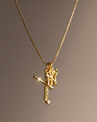 Luv Aj MLB Layered Nameplate Charm Necklace NY Yankees View 10