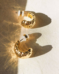 Mini Molten Hoops- Gold view 2