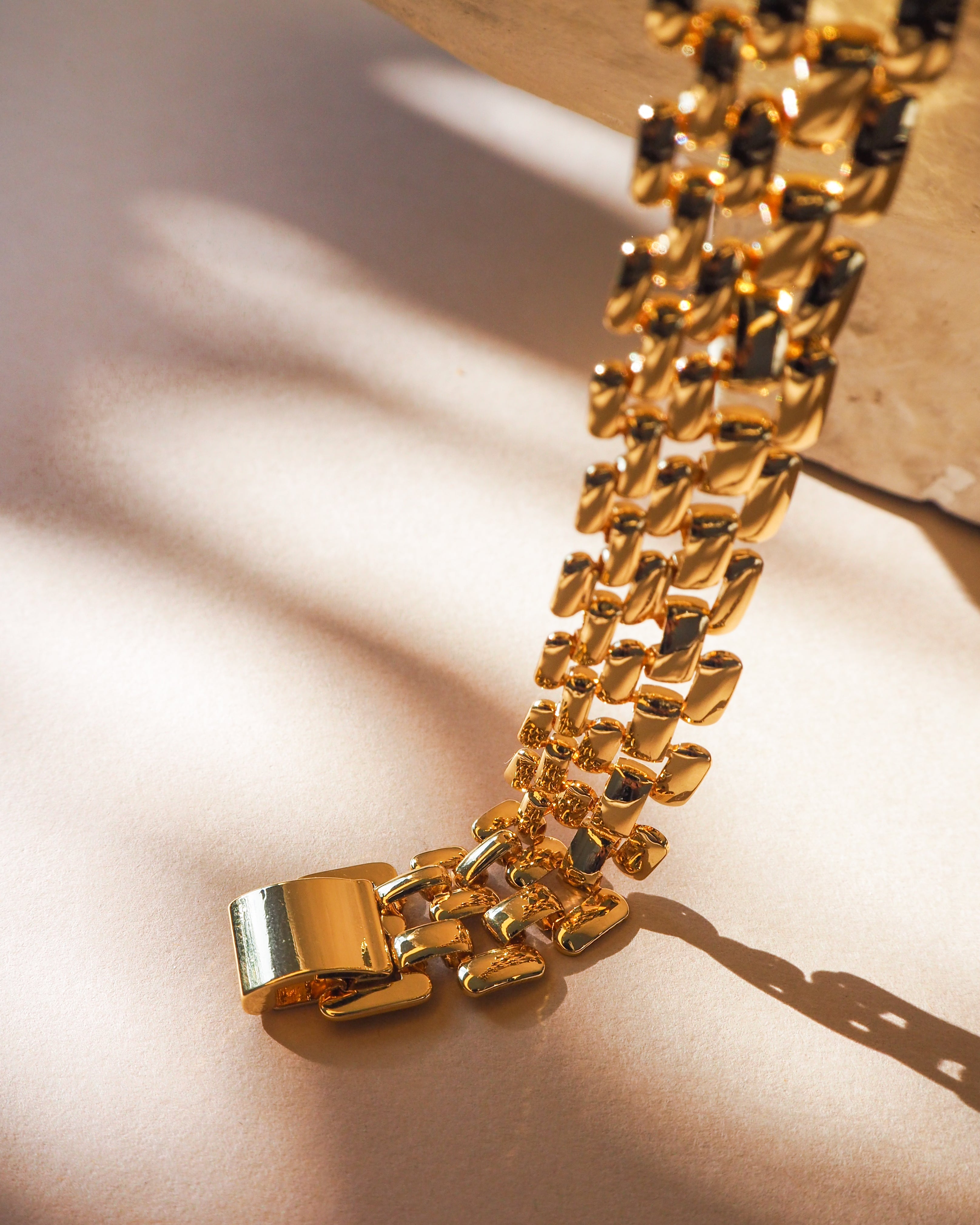 Celine Chain Link Bracelet- Gold | Luv Aj