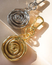 Rosette Coil Key Chain- Gold View 3