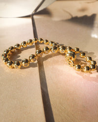 Pave Ball Chain Bracelet- Gold View 3