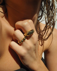 Molten Signet Ring- Gold View 4