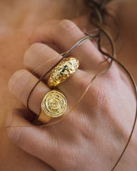 Molten Signet Ring- Gold View 2